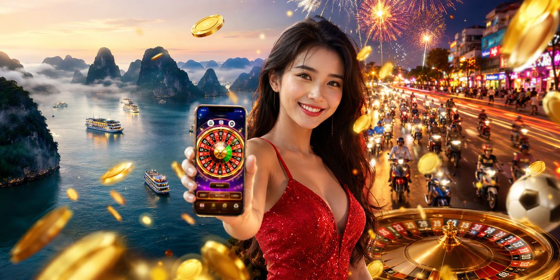 Sảnh Roulette sáng rực phong cách neon tại Hạ Long